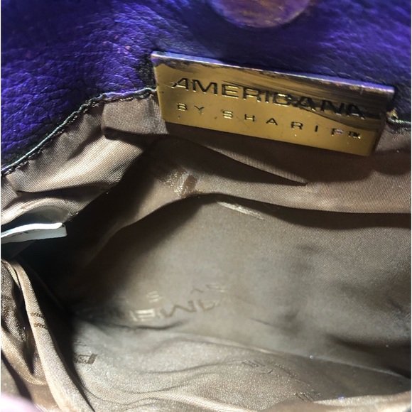 Americana By Sharif Metallic Multi Color Soft Lthr Customized Cross Shoulder Bag - Picture 6 of 15